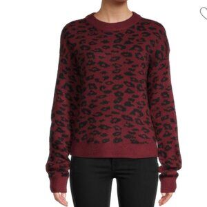SAKS FIFTH AVENUE Victory Leopard-Pattern Sweater NWT SIZE SMALL